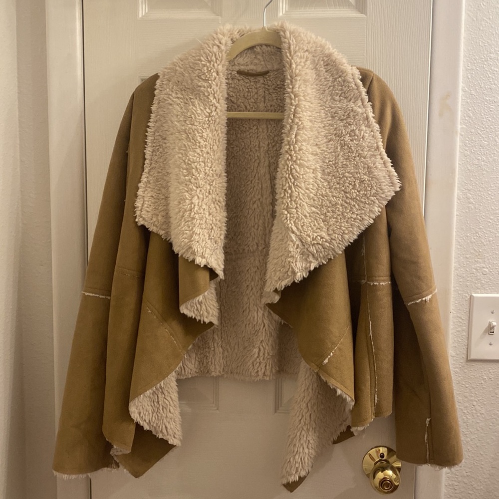 Oversized Waterfall Draped Jacket - image 1